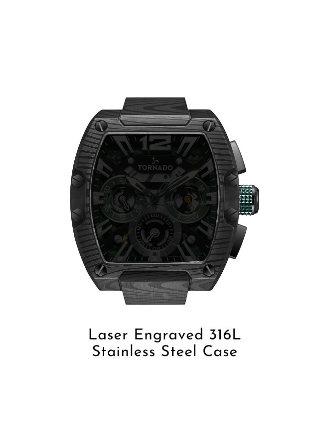TORNADO Men's 316L stainless steel Multifunction Watch T23105L-BFGB - 43 mm - Image 5